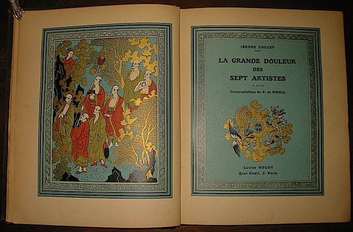 Jerome Doucet La grande douleur des sept artistes. Ornamentations de P. de Pidoll 1923  Paris Lucien Gougy